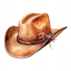 20 High-Quality Cowboy Hat Clipart - Cowboy hat digital watercolor JPG instant download for commercial use - Digital download