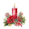19 High-Quality Christmas Candles Clipart - Christmas candles digital watercolor JPG instant download for commercial use - Digital download