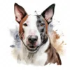 20 High-Quality Bull Terrier Portrait Clipart - Bull terrier digital watercolor JPG instant download for commercial use - Digital download