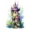 20 High-Quality Fairy Towers Clipart - Fairy towers digital watercolor JPG instant download for commercial use - Digital download