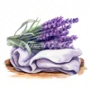 20 High-Quality Lavender Towels Clipart - Lavender towels digital watercolor JPG instant download for commercial use - Digital download