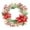 20 High-Quality Christmas Wreath Clipart - Christmas wreath digital watercolor JPG instant download for commercial use - Digital download