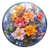 20 High-Quality Flowers Stained Glass Clipart - Bouquet flower digital watercolor JPG instant download for commercial use - Digital download