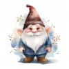 20 High-Quality Happy Cute Gnome Clipart - Happy cute gnome digital watercolor JPG instant download for commercial use - Digital download