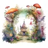 20 High-Quality Enchanted Fairy Forest Clipart - Fairy forest digital watercolor JPG instant download for commercial use - Digital download
