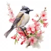 20 High-Quality Floral Whiskered Bulbul Clipart - Bulbul digital watercolor JPG instant download for commercial use - Digital download