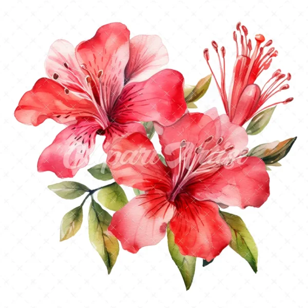 20 High-Quality Alstroemeria Clipart - Alstroemeria flower digital watercolor JPG instant download for commercial use - Digital download