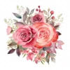 20 High-Quality Rose Bouquet Clipart - Rose bouquet digital watercolor JPG instant download for commercial use - Digital download