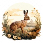 20 High-Quality Vintage Hare Clipart - Vintage hare digital watercolor JPG instant download for commercial use - Digital download