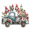 19 High-Quality Gnomes in Pickup Truck Clipart - Gnomes pickup digital watercolor JPG instant download for commercial use - Digital download