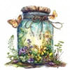 20 High-Quality Fairy Jars Clipart - Fairy jars digital watercolor JPG instant download for commercial use - Digital download