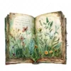 20 High-Quality Forgotten Book Clipart - Forgotten book digital watercolor JPG instant download for commercial use - Digital download