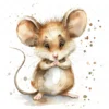20 High-Quality Cute Mouse Clipart - Cute mouse digital watercolor JPG instant download for commercial use - Digital download