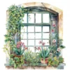 20 High-Quality Victorian Windows Set-1 Clipart - Victorian windows watercolor JPG instant download for commercial use - Digital download