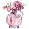 18 High-Quality Floral Perfume Clipart JPG - Pink perfume bottle digital clipart JPG instant download for commercial use - Digital Download