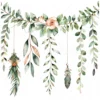 20 High-Quality Boho Leaves Garland Clipart - Boho leaf garland digital watercolor JPG instant download for commercial use -Digital download