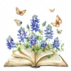 21 High-Quality Bluebonnet Floral Book Clipart - Floral book digital watercolor JPG instant download for commercial use - Digital download