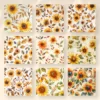 Sunflowers Seamless Digital Paper - 64 Scrapbook patterns, Seamless autumn backgrounds, Fall texture paper, Commercial use, Digital download