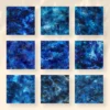 Ultramarine Galaxy Seamless Digital Paper - 63 Scrapbook patterns, Blue night sky backgrounds, Space foil, Commercial use, Digital download