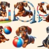 Dachshund PNG Clipart Collection - 28 PNG, Lovable puppy illustrations, Charming dog pet graphics, Commercial use, Digital download