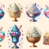 Birthday Motifs PNG Clipart Collection - 41 PNG, Festive celebration graphics, Party themed png, Commercial use, Digital download