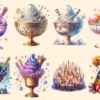 Birthday Motifs (P-4) PNG Clipart Collection - 39 PNG, Festive celebration graphics, Party themed png, Commercial use, Digital download