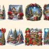 Christmas Elves PNG Clipart Collection - 37 PNG, Holiday elf illustrations, Festive season printables, Commercial use, Digital download