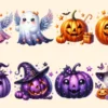 Halloween (P-2) PNG Clipart Collection - 38 PNG, Adorable halloween fun art, Trick or treat graphics, Commercial use, Digital download