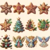 Christmas Cookies PNG Clipart Collection - 82 PNG, Holiday cookie graphics, Festive treat art, Commercial use, Digital download