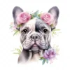 20 High-Quality French Cute Bulldog Clipart - Cute bulldog digital watercolor JPG instant download for commercial use - Digital download