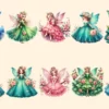 Spring Fairies PNG Clipart Collection - 52 PNG, Whimsical fairy illustrations, Enchanting printables, Commercial use, Digital download