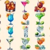 Cocktails PNG Clipart Collection - 96 PNG, Colorful beverage illustrations, Bar themed printables, Commercial use, Digital download