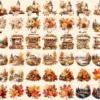 Autumn Whispers Watercolor Clipart Bundle - 360+ transparent PNG, Warm autumn graphics, Seasonal leaf png, Commercial use, Digital download