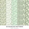 Cottage Life Seamless Patterns, Cozy cottagecore JPEG, Summertime pattern, Cottage floral repeating pattern, Digital scrapbook paper