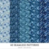 Celestial Elf Seamless Patterns, Magical nightscape JPEG, Fantasy universe pattern, Moon and stars repeating pattern,Digital scrapbook paper