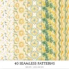 Boho Summer Seamless Patterns, Bohemian beachwear JPEG, Feathers pattern, Tropical, Wildflower repeating pattern, Digital scrapbook paper