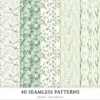 Spring Notions Seamless Patterns, Floral season JPEG, Cute springtime pattern, Meadow flowers repeating pattern, Digital scrapbook paper