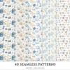 Globe Trotter Seamless Patterns, Traveling summer JPEG, Seashell pattern, Airplane, Travel memory repeating pattern, Digital scrapbook paper