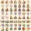 Wildflowers Watercolor Clipart Bundle - 604+ transparent PNG, Blooming wildflower graphics, Spring nature, Commercial use, Digital download
