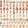 Merry and Bright Watercolor Clipart Bundle - 702+ transparent PNG, Christmas png, Joyful holiday graphics, Commercial use, Digital download