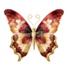 20 High-Quality Gold Wine Butterfly Clipart - Wine butterfly digital watercolor JPG instant download for commercial use - Digital download