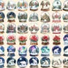 Christmas Snow Globes Watercolor Clipart Bundle - 348+ transparent PNG, Holiday cheer graphics, Cozy winter, Commercial use,Digital download