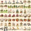 On the Farm Watercolor Clipart Bundle - 570+ transparent PNG, Rustic farmyard scenes png, Agricultural art, Commercial use, Digital download