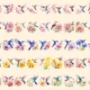 Floral Hummingbirds Watercolor Clipart Bundle - 380+ transparent PNG, Hummingbirds png, Spring bird images, Commercial use, Digital download