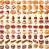 French Pastries Watercolor Clipart Bundle - 895+ transparent PNG, Elegant dessert graphics, Pastry images, Commercial use, Digital download