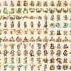 Monkeys Watercolor Clipart Bundle - 1060+ transparent PNG, Jungle animals graphics, Cute nursery images, Commercial use, Digital download