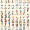 Cleaning Watercolor Clipart Bundle - 825+ transparent PNG, Cleaning supplies illustration, Sanitation png, Commercial use, Digital download