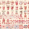 Scandinavian Christmas Watercolor Clipart Bundle - 415+ transparent PNG, Nordic festive art, holiday images, Commercial use,Digital download