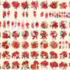 Poinsettias Watercolor Clipart Bundle - 515+ transparent PNG, Festive floral graphics, Poinsettia images, Commercial use, Digital download
