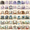Magical Reading Nook Watercolor Clipart Bundle - 457+ transparent PNG, Cozy book images, Enchanted nook png, Commercial use,Digital download